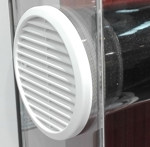 COSMO ECO - Außengitter aus Kunststoff rund 180mm mit Krallenbefestigung,inkl. Insektenschutz