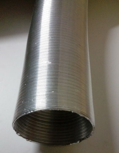Flexibles Aluminiumrohr gestaucht, DN 80 mm, ausziehbar bis 150 cm