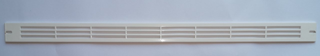 Aldes Gitter APP flach, AF, Metall 2 x 24 x 390 mm, für Fe-Zuluft, weiß, Art. 26114592